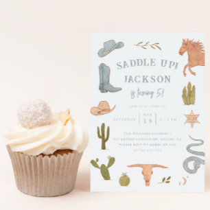 Invitation Saddup Cowboy Boy fête d'anniversaire