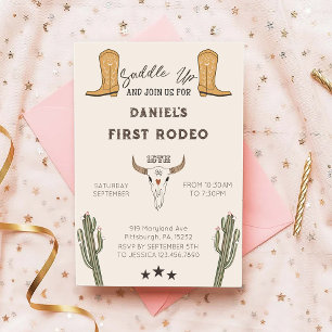 Invitation Saddup Western Cowboy Anniversaire