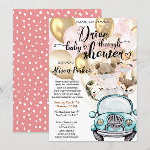 Invitation Safari Amis Genre Neutre Conduite Par Baby shower