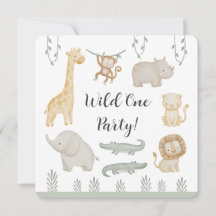 Safari Animaux de Fête Personnalisé pour le Premie