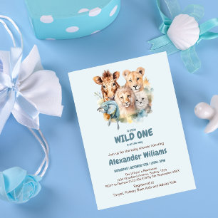 Invitation Safari Animaux sauvages Un Baby shower