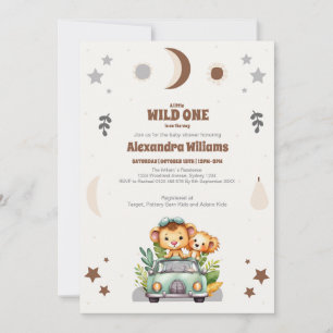 Invitation Safari Animaux sauvages Un Baby shower
