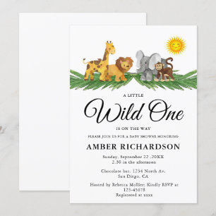 Invitation Safari Animaux Un Baby shower Un Peu Sauvage