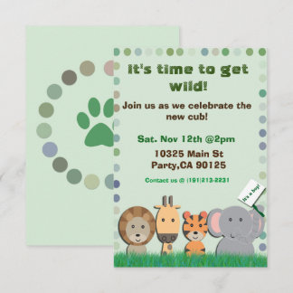 Invitation Safari baby party
