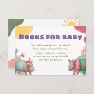 Invitation Safari Baby shower Livres Pour Baby Card