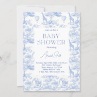 Safari Chinoiserie Toile de Jouy baby shower