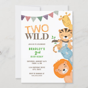 Invitation Safari Deux Wild 2e anniversaire