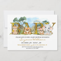 Safari Jungle Afrique Baby shower animal