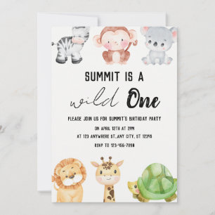 Invitation Safari Jungle Bébé