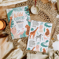 Safari moderne Animaux sauvages 1er anniversaire f