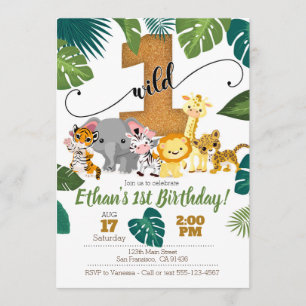 Invitation Safari pour le premier anniversaire