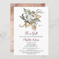 Safari Sahara Savanna Floral Baby shower FILLE