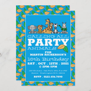 Invitation Safari sauvage, fête d'anniversaire pour enfants