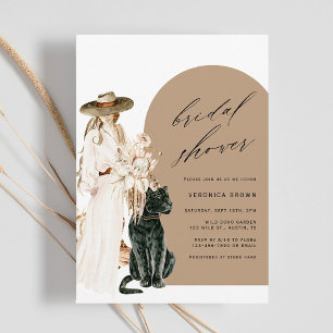 Invitation Safari Wild Leopard Boho Lady Fête des mariées
