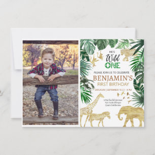 Invitation Safari Wild un 1er anniversaire