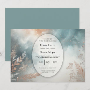 Invitation Sage et Terracotta Stardust Mariage Ciel