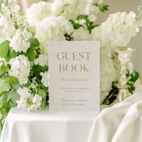 Sage Green & Beige Mariage Livre d'or