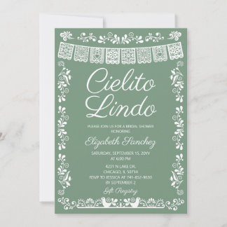 Invitation Sage Green Cielito Lindo Enterrement de Vie de Jeu