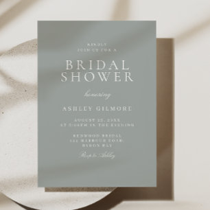 Invitation Sage Green Classic Minimal Fête des mariées modern