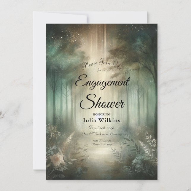 Invitation Sage Green Enchanted Forest Radiance Shower (Devant)