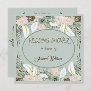 Invitation Sage Green et Vanilla Cream Douche