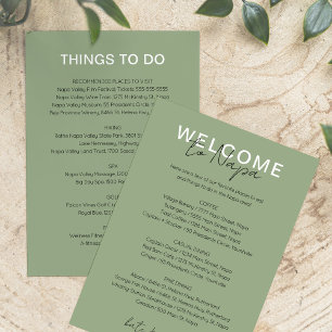 Invitation Sage Green Places pour manger et les choses à fair