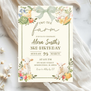 Invitation Sage Green Rose Marché des Producteurs Deux La Fer