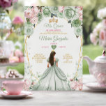 Invitation Sage Green Rose Mis Quince 15 Anos Crown<br><div class="desc">Quinceañera Sage Green Pink Gold Crown Invitation Mis Quince 15 Anos,  16e anniversaire, </div>