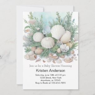 Invitation Sage Green Under the Sea Adventure Baby shower