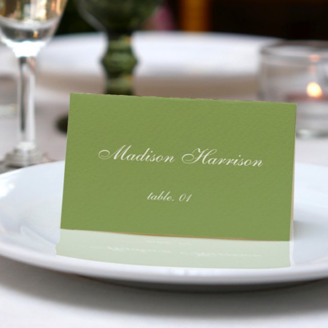 Invitation Sage Green Wedding Place Card DIY (Créateur téléchargé)