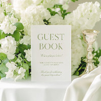 Sage Green & White Mariage Livre d'or