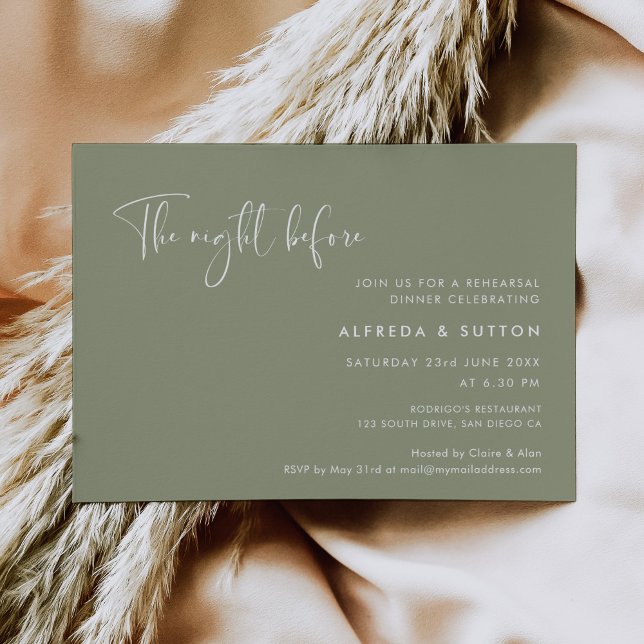 Invitation Sage La nuit précédant le dîner (Créateur téléchargé)