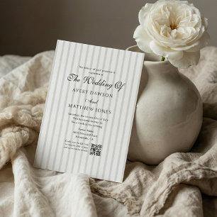 Invitation Sage Mariage de style Country Club trié