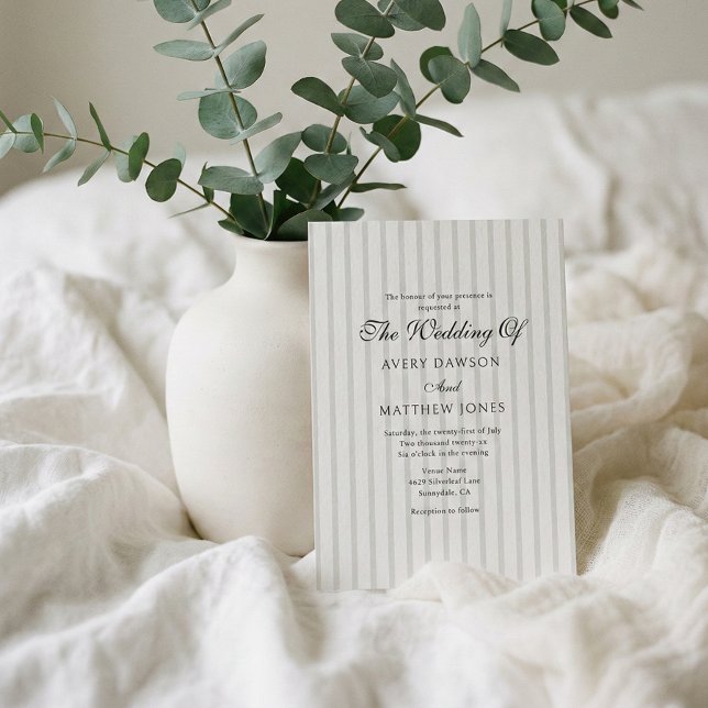 Invitation Sage Mariage de style Country Club trié (Créateur téléchargé)