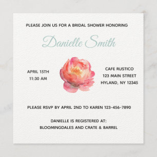 Invitation Sage Peony