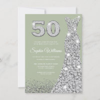 Sage & Silver Gown 50e fête d'anniversaire