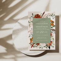 Sage vert chic floral élégant détails de mariage Q