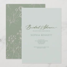 sage vert chinoiserie florale française pour une b