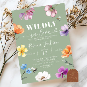Invitation Sage Vert Fleur Sauvage Amoureuse Folle Enterremen