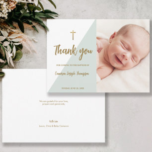 Invitation Sage vert or Custom Modern Baby Baptism
