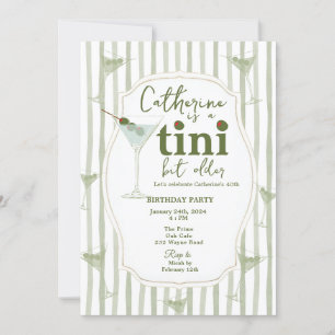 Invitation Sage Vintage Green Martini un peu plus vieux