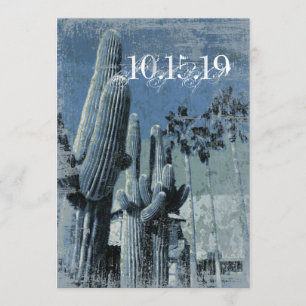 Invitation Saguaro Cactus Palmiers Arizona Mariage Invite
