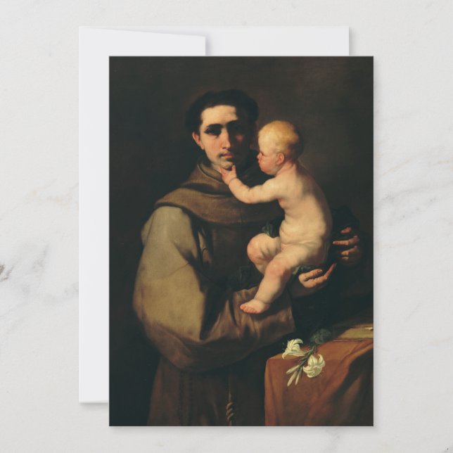 Invitation Saint Antoine de Padoue par Luca Giordano (Devant)