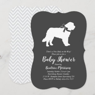 Invitation Saint Bernard Dog Baby shower Hommes Neutre