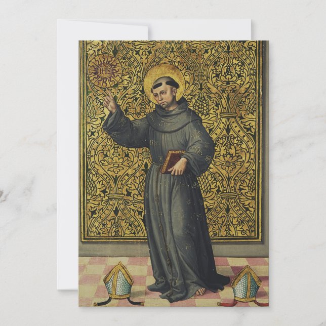 Invitation Saint Bernardin de Sienne Art de style Renaissance (Devant)