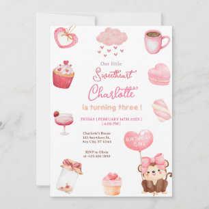 Invitation Saint coeur Saint Valentin fête d'anniversaire