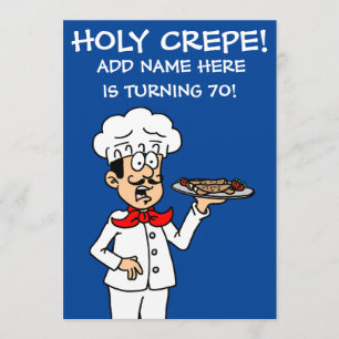 Invitation Saint Crepe Quelqu'un qui atteint 70 70e anniversa