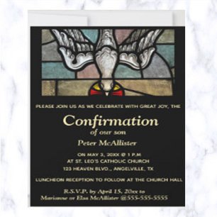 Invitation Saint-Esprit modifiable Événement religieux Verre