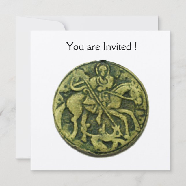 Invitation SAINT GEORGE ET DRAGON MEDALLION, champagne (Devant)