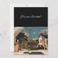 SAINT GEORGE ET LE DRAGON, brun, bleu rouge noir